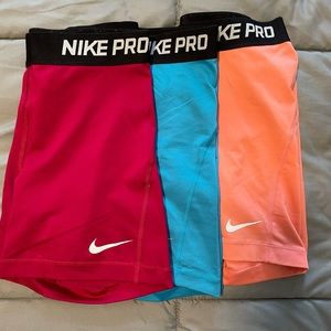 Nike Pro spandex shorts - set of 3